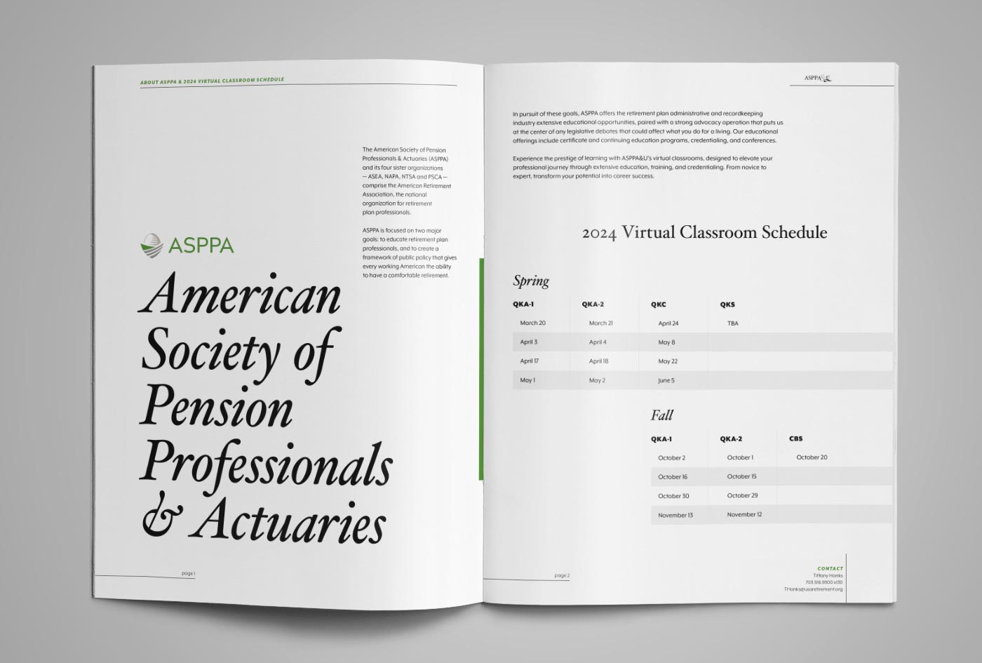 ASPPA&U 2024 Professional Development booklet